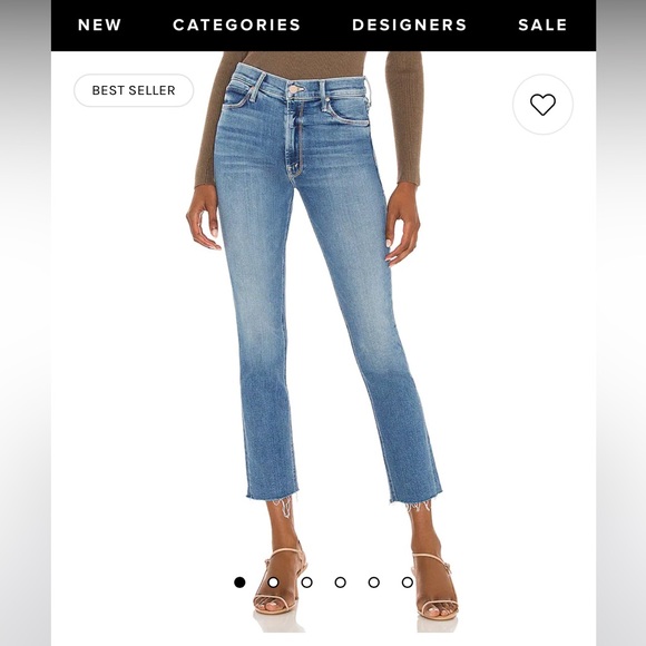 Mother Jeans. Mid Rise Dazzler Ankle Fray in Reading By The Pool. Size 32 - Picture 2 of 10